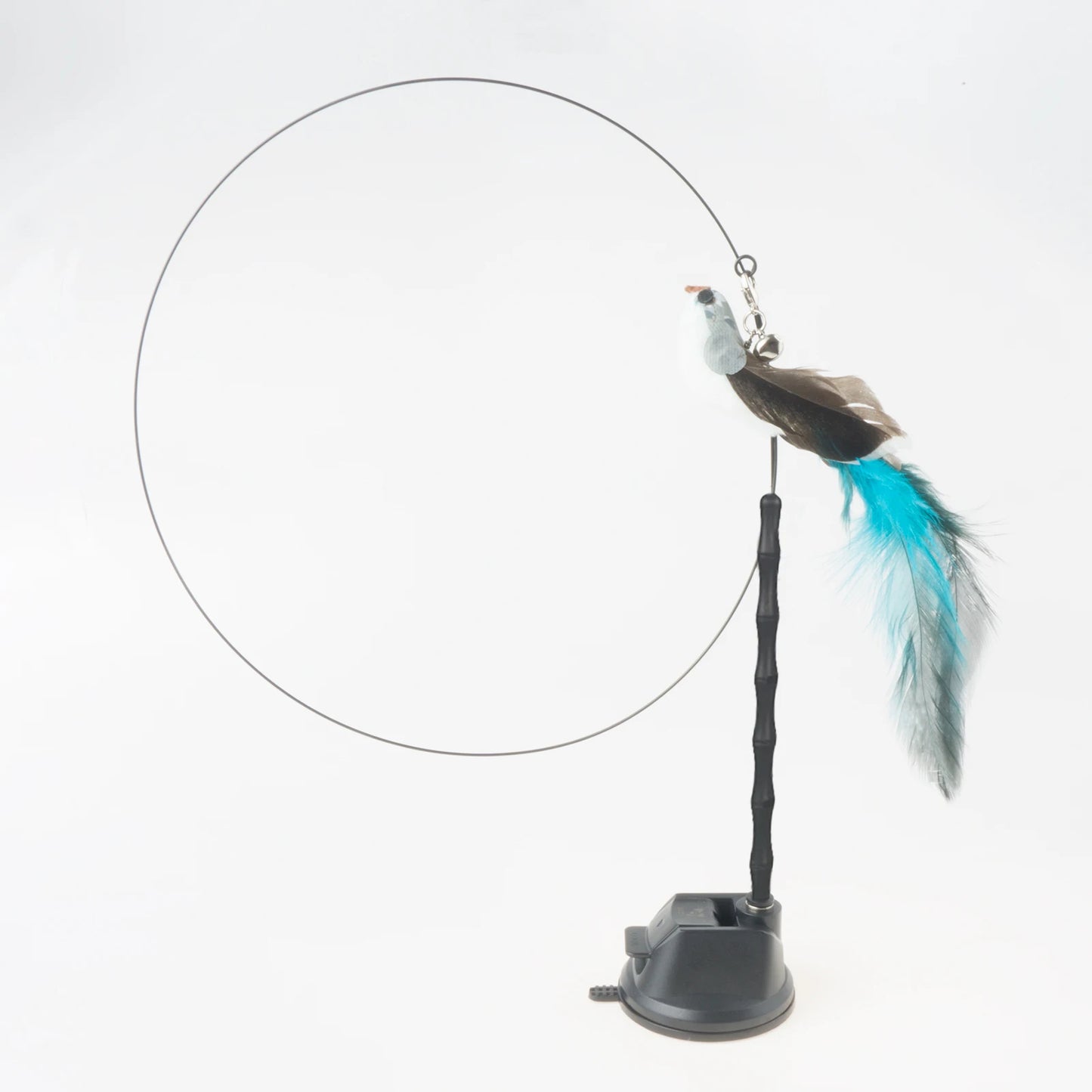 Haywan Feather Fun: Suction Cup Cat Wand with Bell